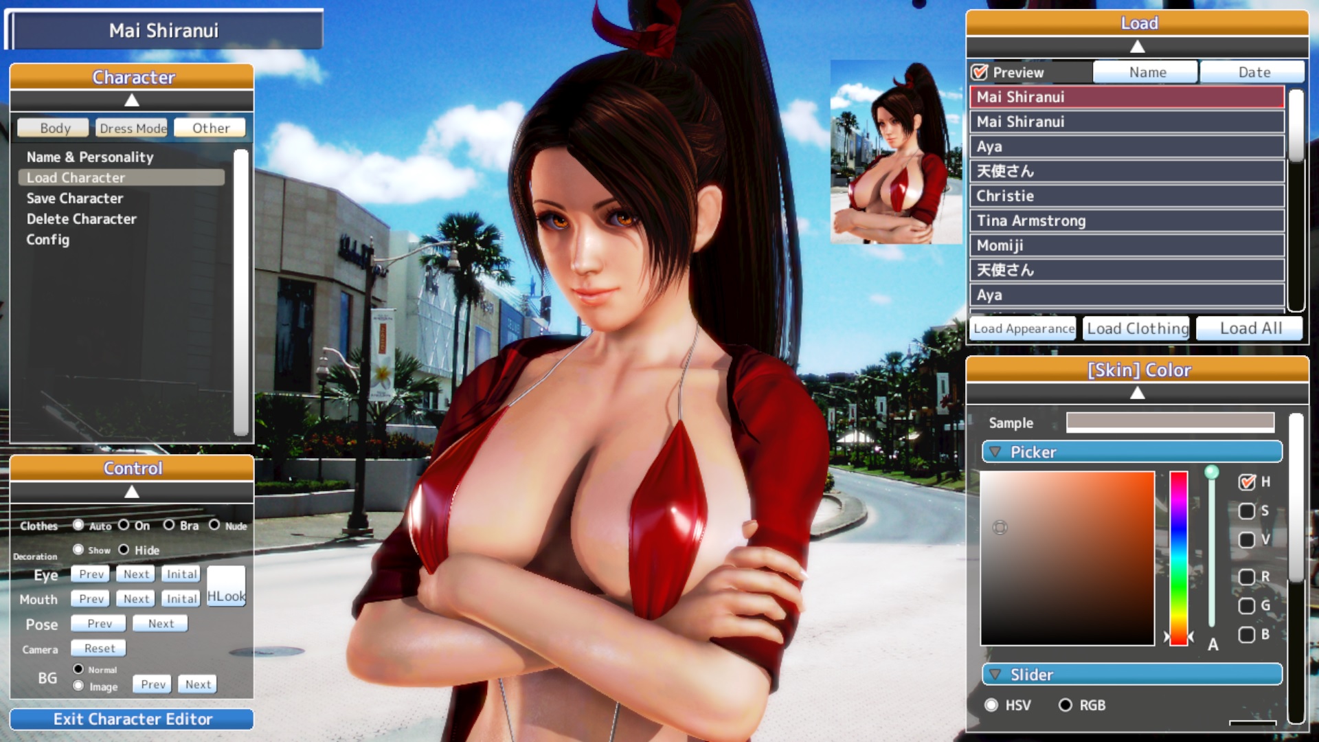 甜心选择游戏截图 — 角色定制界面展示3D女性角色模型